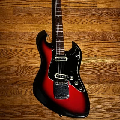 Vintage Tempo Electric Guitar 1960 s Red/Black Made in Japan Matsumoku for sale