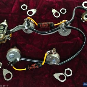 Immagine 1964 Gibson ES-335 Wiring Harness Pots CTS 500K Sprague Black Beauty Capacitors Switchcraft - 2