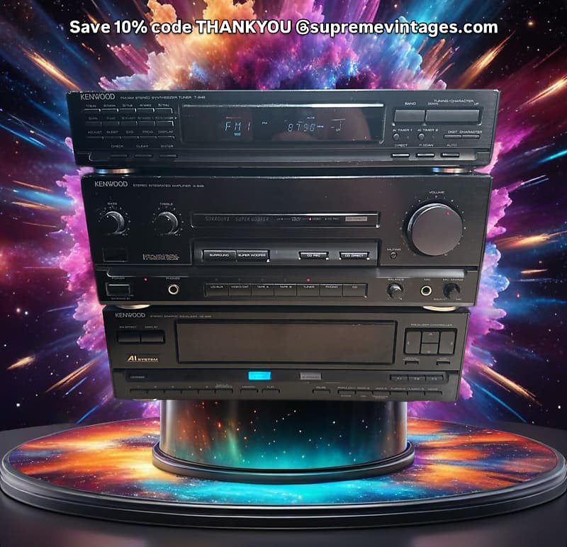 Kenwood GE-848 Equalizer A-848 Amplifier T-848 Tuner Component System RARE+++  			