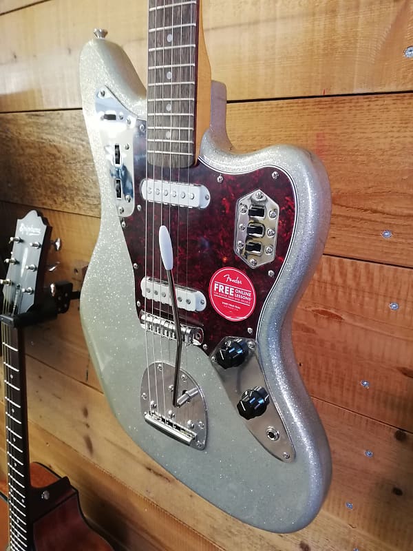 Squier Jaguar Classic Vibe 60s Silver Sparkle