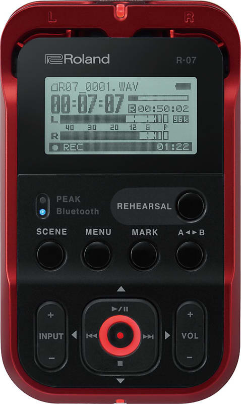 Roland R-07 High-Resolution Audio Recorder - Red image 1
