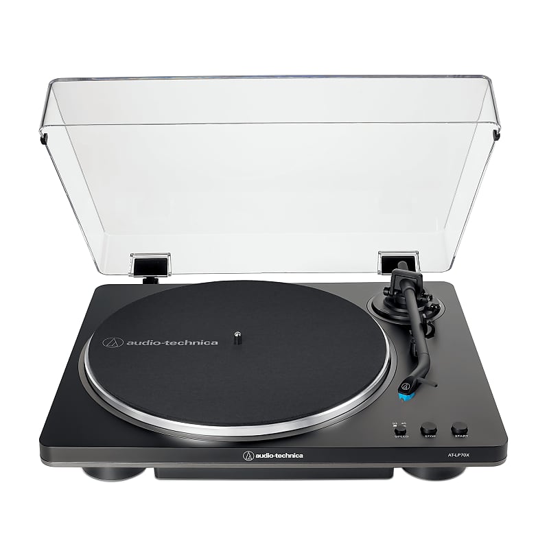 Audio-Technica - AT-LP70X Automatic Belt-Drive Turntable, Black/Grey  			