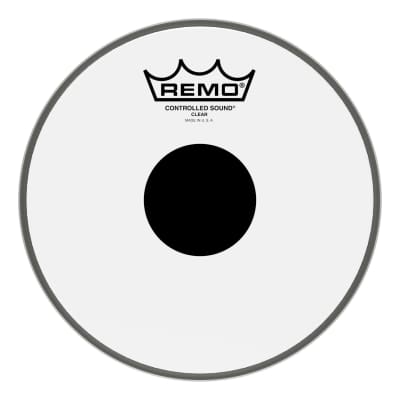 Remo - CS-0308-10- - Batter, Controlled Sound, Clear, 8" Diameter, Black Dot On Top image 2