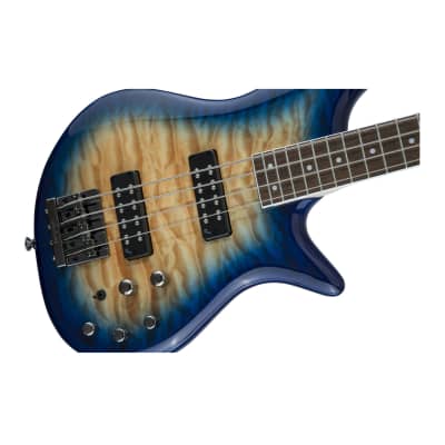 Jackson JS Series Spectra Bass JS3Q 4-String Electric Guitar with Laurel Fingerboard and Quilt Maple Top (Right-Handed, Amber Blue Burst) image 7
