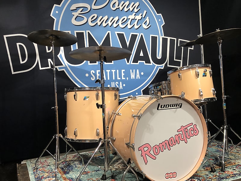 The Romantics, Jimmy Marinos' Custom Pink 1981 Ludwig Drum Set. Authenticated! image 1