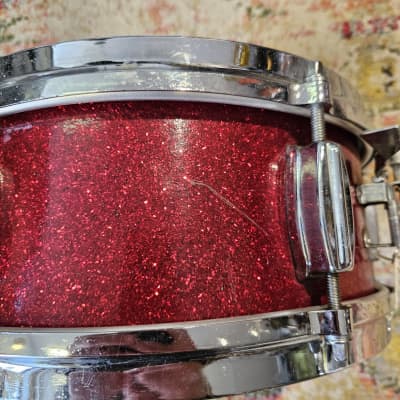 Zim Gar 12x5" Red Sparkle Snare Drum - Japan 1960s image 5