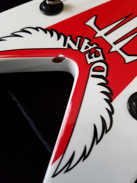 Dean MKH Signature Model 2008 White And Red Japanese Rising
