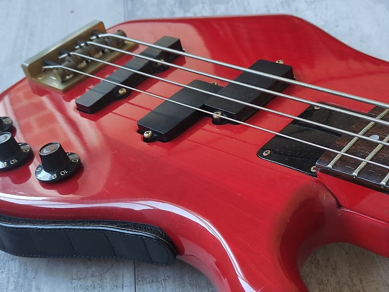 1987 Fernandes Japan FRB-60 PJ Revolver Bass (Trans Red) | Reverb