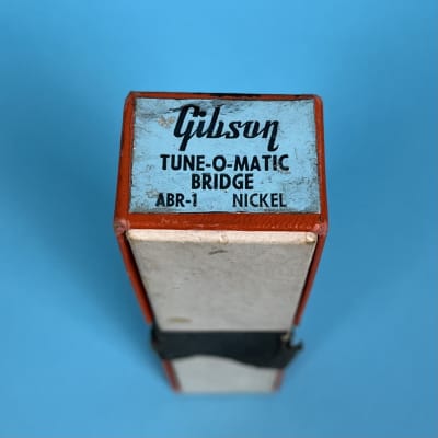 Vintage Gibson Nickel No Wire ABR1 Tune-O-Matic Bridge W/ Box! 1955-1962 image 12