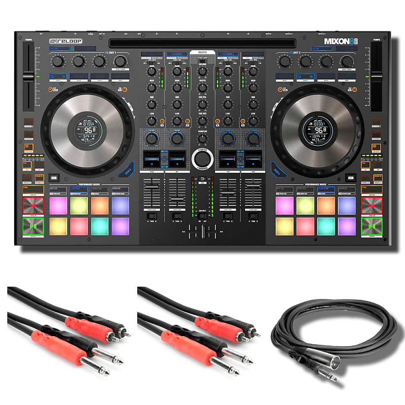 Reloop MIXON 8 Pro DJ Controller for Serato DJ with Essential Cables for  Connecting to DJ Controllers