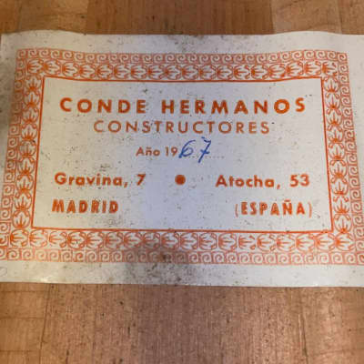 Conde Hermanos 1967 flamenco guitar - collection of Nikos Tsiachris - extremly good sound + nice condition - video! image 12