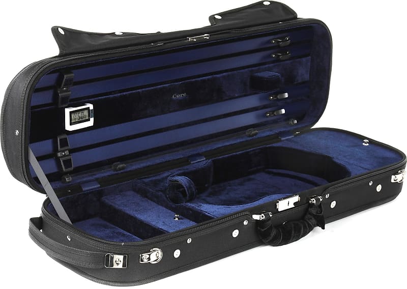 Howard Core CC500 Violin Suspension Case - Black Exterior/Blue Interior  4/4 Size image 1