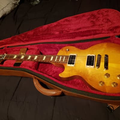 Upgraded Gibson  Les Paul Tribute  2020 Honey burst left handed image 3