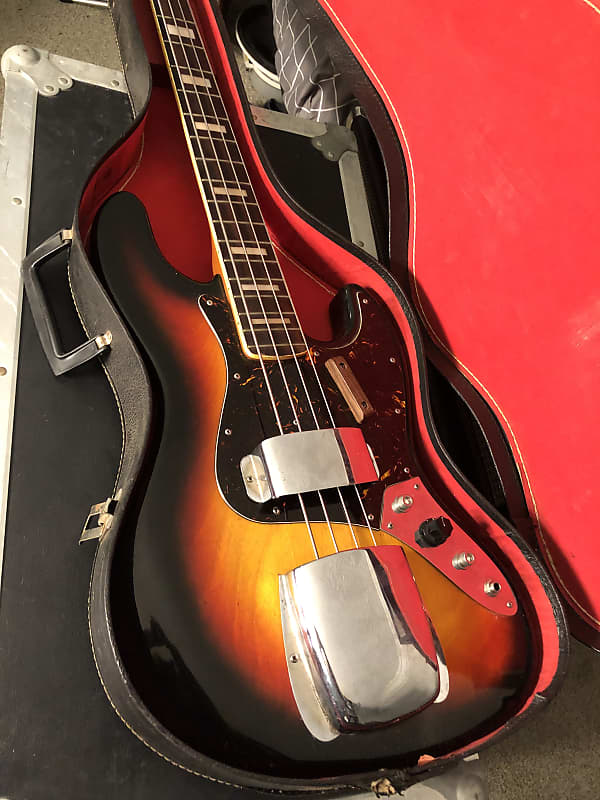 Made in Japan Fender Jazz Bass  Copy 1969 Sunburst Lawsuit Bass image 1
