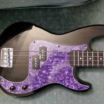 -Cashner- Black P-Bass w/Wilkinson Var-Gauss Ceramic Pickups & Purple Pickguard: BRAND NEW image 15