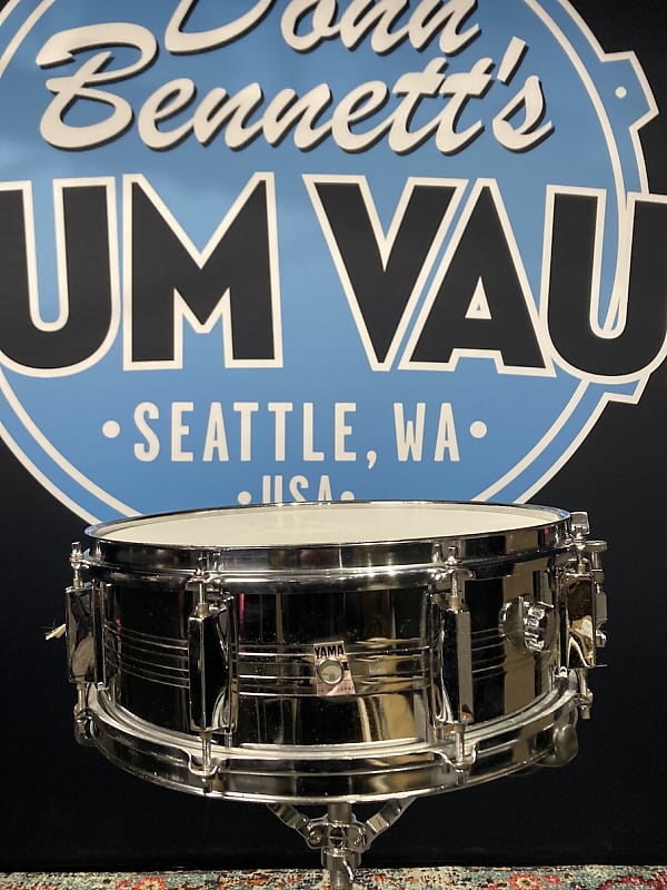 Yamaha 14x5" Steel Shell Snare Drum, No Badge 1980s - Chrome image 1