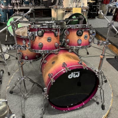 DW Collectors series "Specialty lacquer" 5 piece/hd 2015 - Natural/Majenta Purple Burst image 1