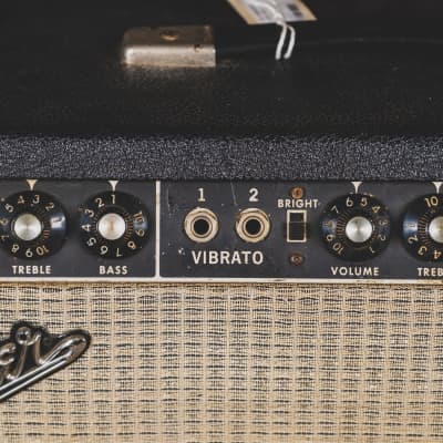 Fender 1966 Bandmaster Black Panel Tube Amplifier Head - Used image 9
