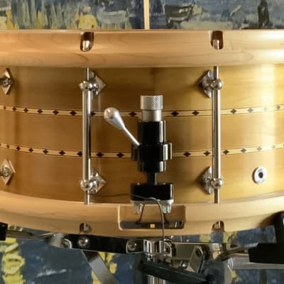 Craviotto  6.5x14" Solid Poplar Snare Drum - Double Inlay Signed shell 2012 image 5