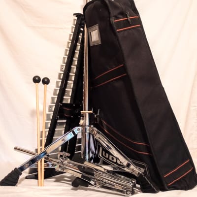 Ludwig XYLOPHONE WITH TALL RANGE STAND WORKS FOR PLAYERS 5'.6" TO 6'.6" - CHROME/BLACK image 5