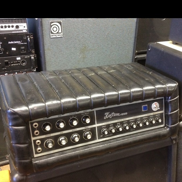 Kustom 250 Vintage Solid State W/ Effects!! 70's Black Tuck Reverb