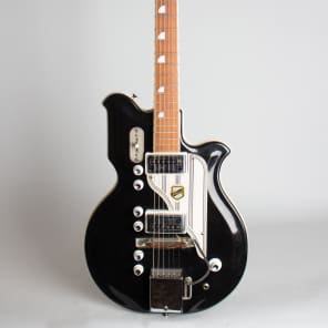 National  Newport 88 Semi-Hollow Body Electric Guitar (1965), original two-tone hard shell case. image 1