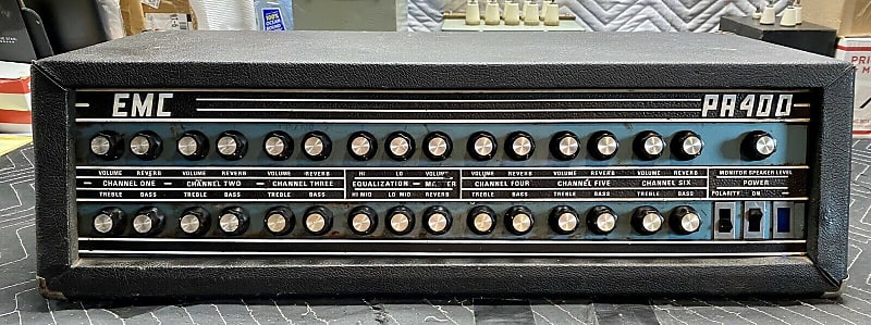 Vintage EMC PA 400 Guitar/Bass/Vocal PA Head Serviced and Restored image 1