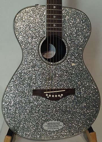 Daisy Rock DR Silver Sparkle Acoustic Guitar