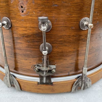 Gretsch 10X15" Parade Snare Drum 1940's - Mahogany/Maple with strap image 3