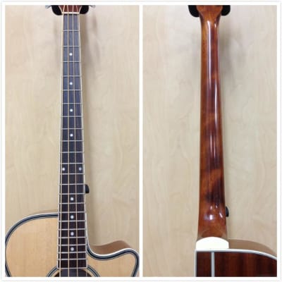 4/4 Caraya FB-711 BCEQ/N 4-String Electro-Acoustic Bass Guitar,Natural+Free Gig Bag image 12