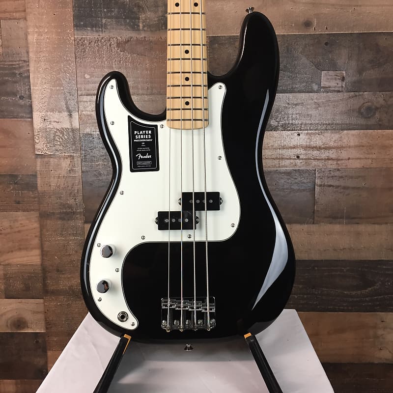 Fender Player Precision Bass LEFTY Black with Maple | Reverb