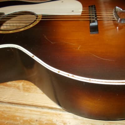 1940's Paramount Parlor Guitar With Original Case image 11