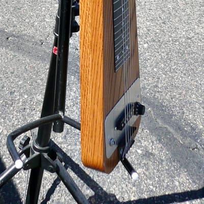 Custom Made USA 6 String Solid Oak Lap Steel with Hardshell Case - Solid Oak Wood Finish - PV Music Guitar Shop Inspected / Setup + Tested - Plays / Sounds Great - Excellent (Near Mint) Condition image 13