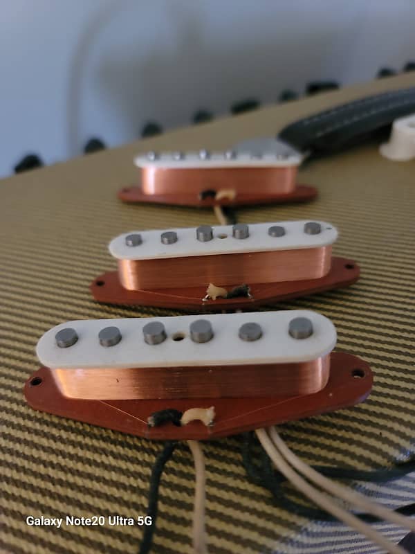 Custom Strat red bobbin replica pickups 2024 | Reverb