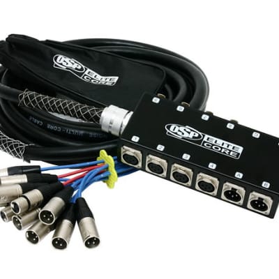 Elite Core 8 x 4 Channel 50' ft Pro Audio Cable XLR Mic Stage Snake - PS8450 image 1