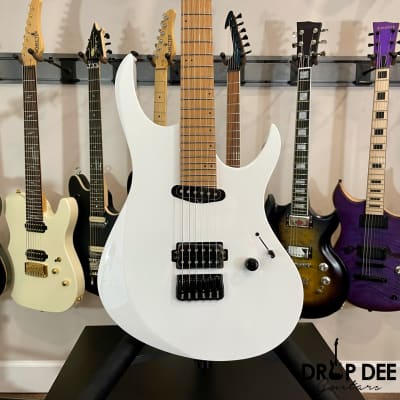 Balaguer Select Series Diablo Retro 27 HT Electric Guitar w/ Bag-Gloss Solid White for sale