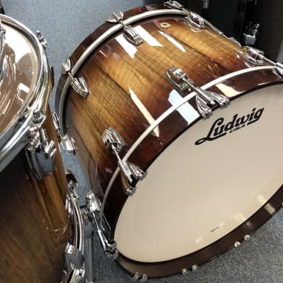 Ludwig Classic Maple Fab 22 3 Piece Shell Pack African Black Limba Natural/Mahogany Burst image 2