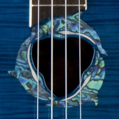 Luna Fauna Series Dolphin Quilted Maple Acoustic/Electric Concert Size Ukulele image 2