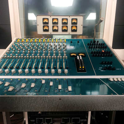 Helios Vintage 12 Channel mixing console ex The Who Ramport Studios 1971 Aqua Blue Green image 1