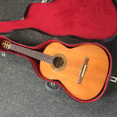 MALAGA vintage classical guitar model M54 made in Japan early 1970s with original vintage case. image 2