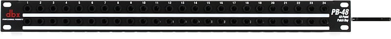 dbx PB-48 48-point 1/4 inch TRS Balanced Patchbay  Bundle with Furman M-8x2 8 Outlet Power Conditioner image 1