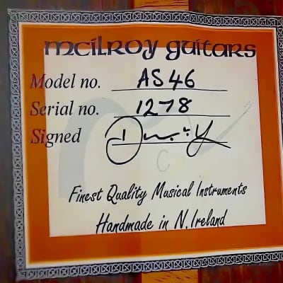 McIlroy AS46 Acoustic Guitar Italian Spruce / Premium Laurelwood w/ factory Hiscox case image 10