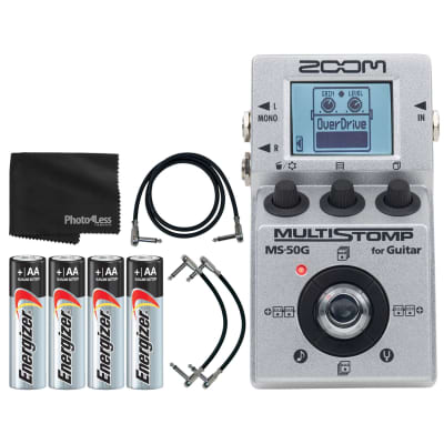 Zoom MS-50G Multi-stomp Guitar Pedal + Batteries Max AA (4 Pack) +