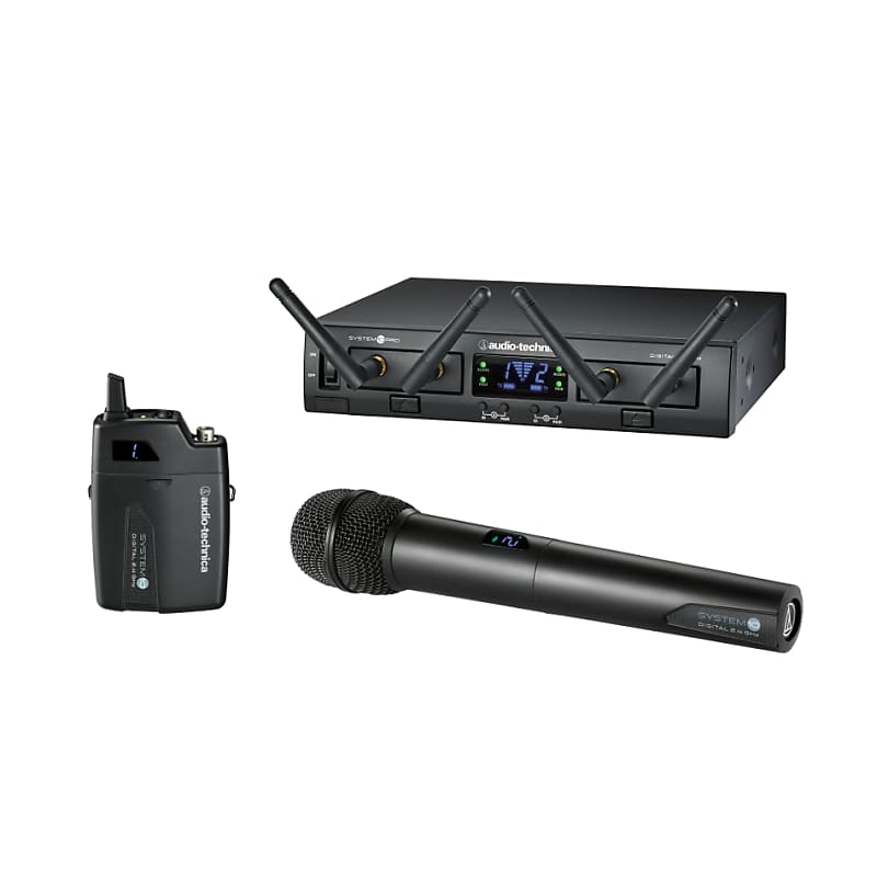 Audio-Technica ATW-1312 System 10 Pro Dual Handheld / Digital UniPak Wireless Mic System image 1