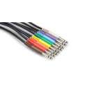 Hosa TTS-830 Balanced Patch Cables, TT TRS to Same, 1 ft
