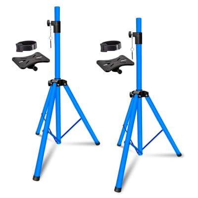 5 Core Speaker Stand Tripod 2 Pcs Sky Blue Lightweight PA DJ Speakers Pole Mount Stands Professional with Mounting Bracket Height Adjustable 40 to 72 Inch  SS ECO 2PK SKY BLU WoB image 1