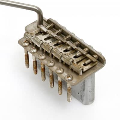 NEW Q-Parts AGED COLLECTION Tremolo for '57 Strat Steel Saddles & Block, DISTRESSED NICKEL image 1