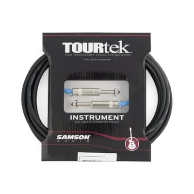 Tourtek TI15 1/4" Instrument Cable, 15ft, Straight-Straight Connectors image 1