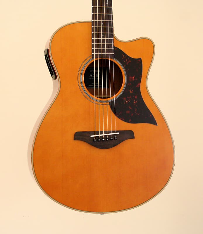 Yamaha AC1M Acoustic Electric Guitar, Vintage Natural image 1