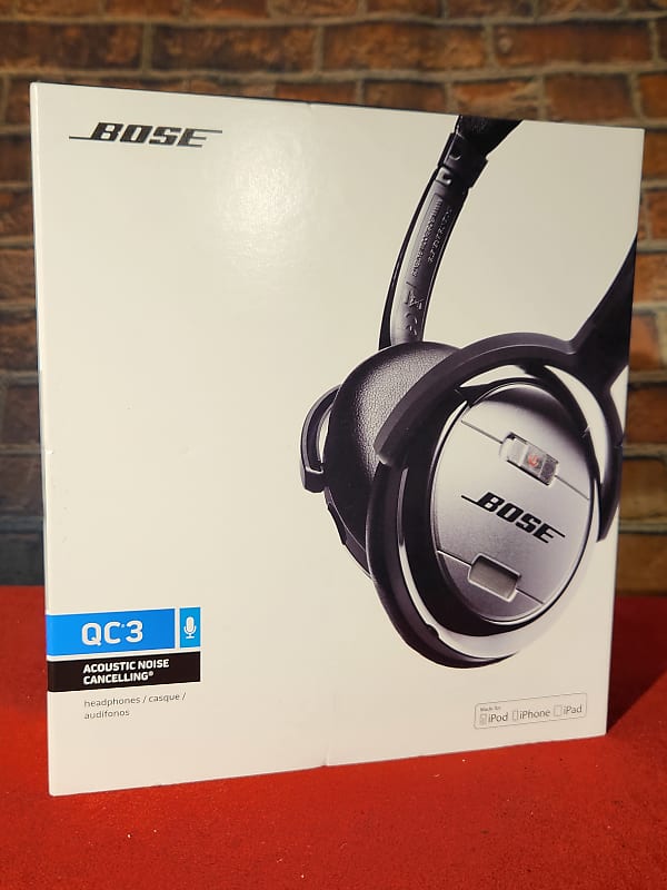 Bose QuietComfort 3 QC3 Acoustic Noise Cancelling On-ear Headphones Headset  Silv